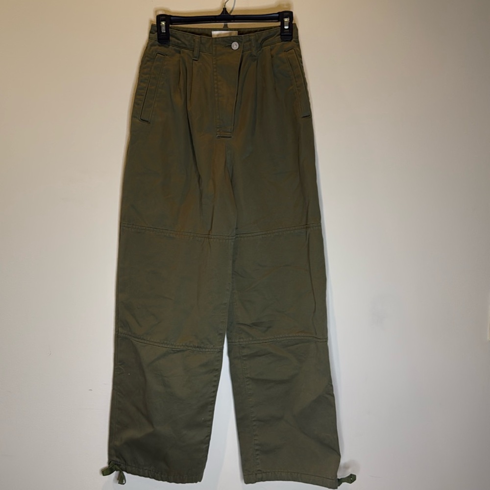 Moussy Vintage FAYETTE CARGO PANTS Military Green - Size Small